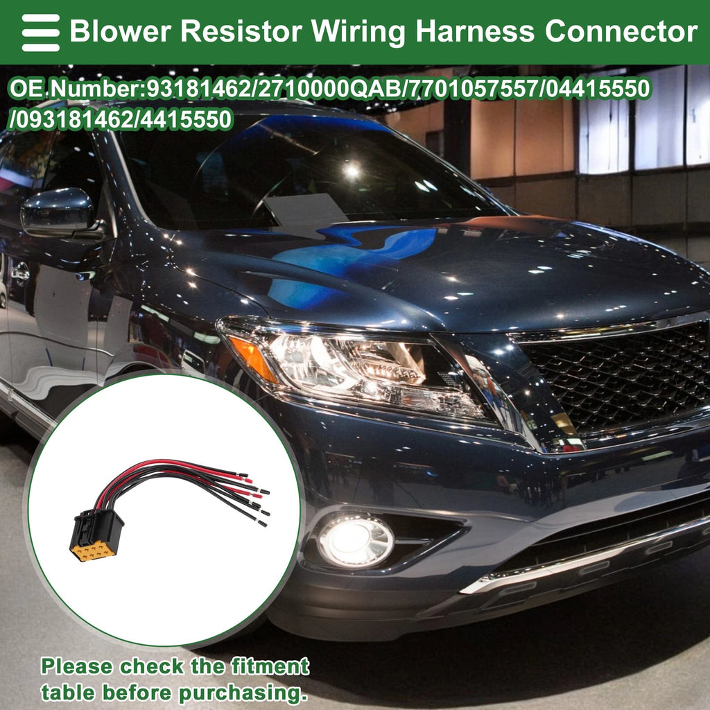 Blower Resistor Wiring Harness Connector for Nissan Interstar (2002–2010)