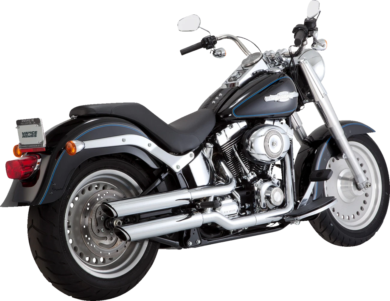 Vance & Hines Twin Slash 3" Slip-On Mufflers for Harley (16844)