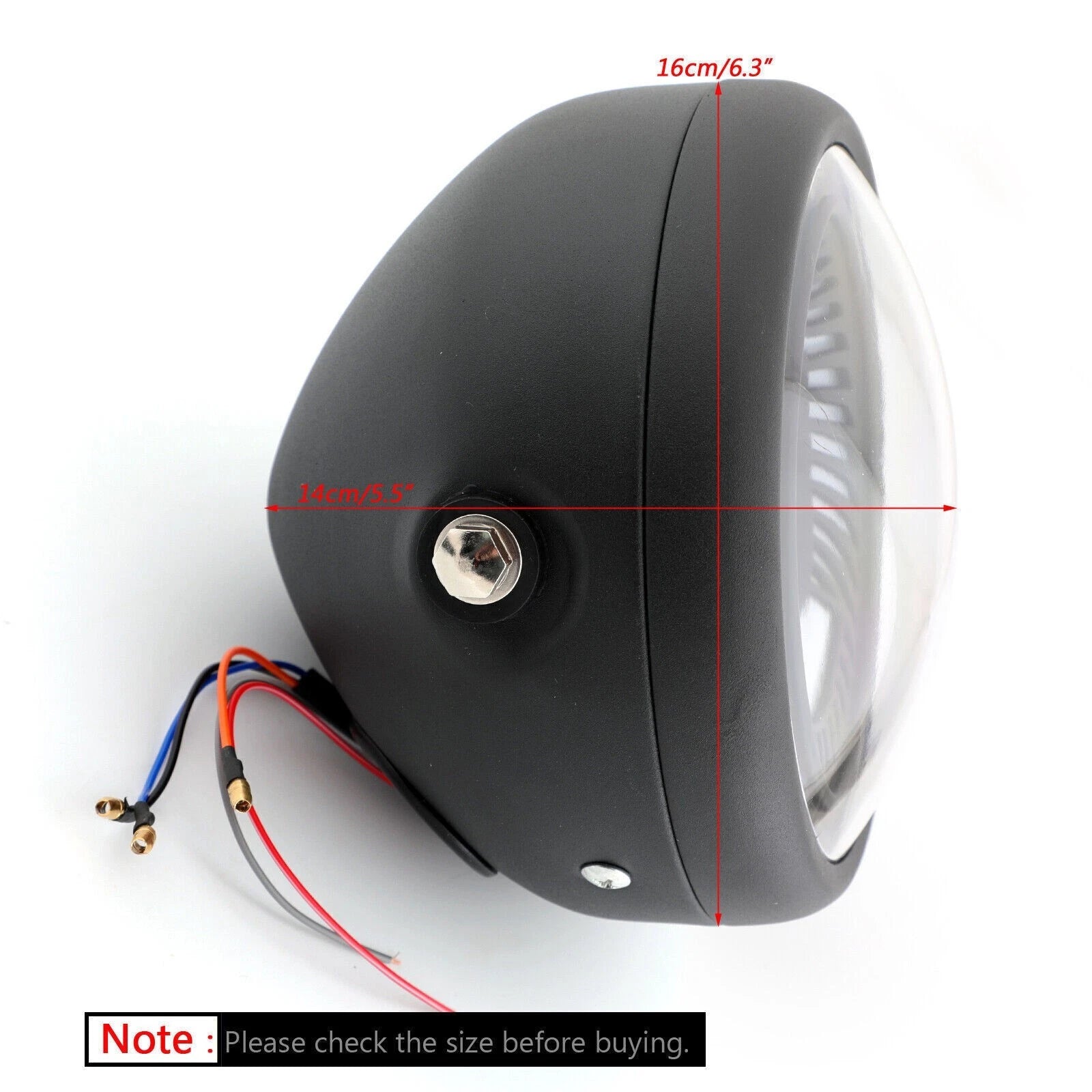 6.5" Projector White Light LED Headlight Lamp for Cafe Racer Custom Bobber