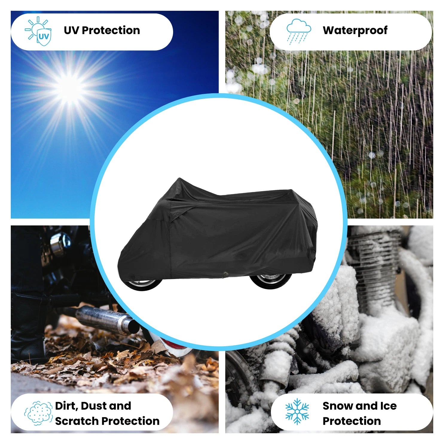 All Weather Waterproof Cover for Honda Motorcycle Scooter