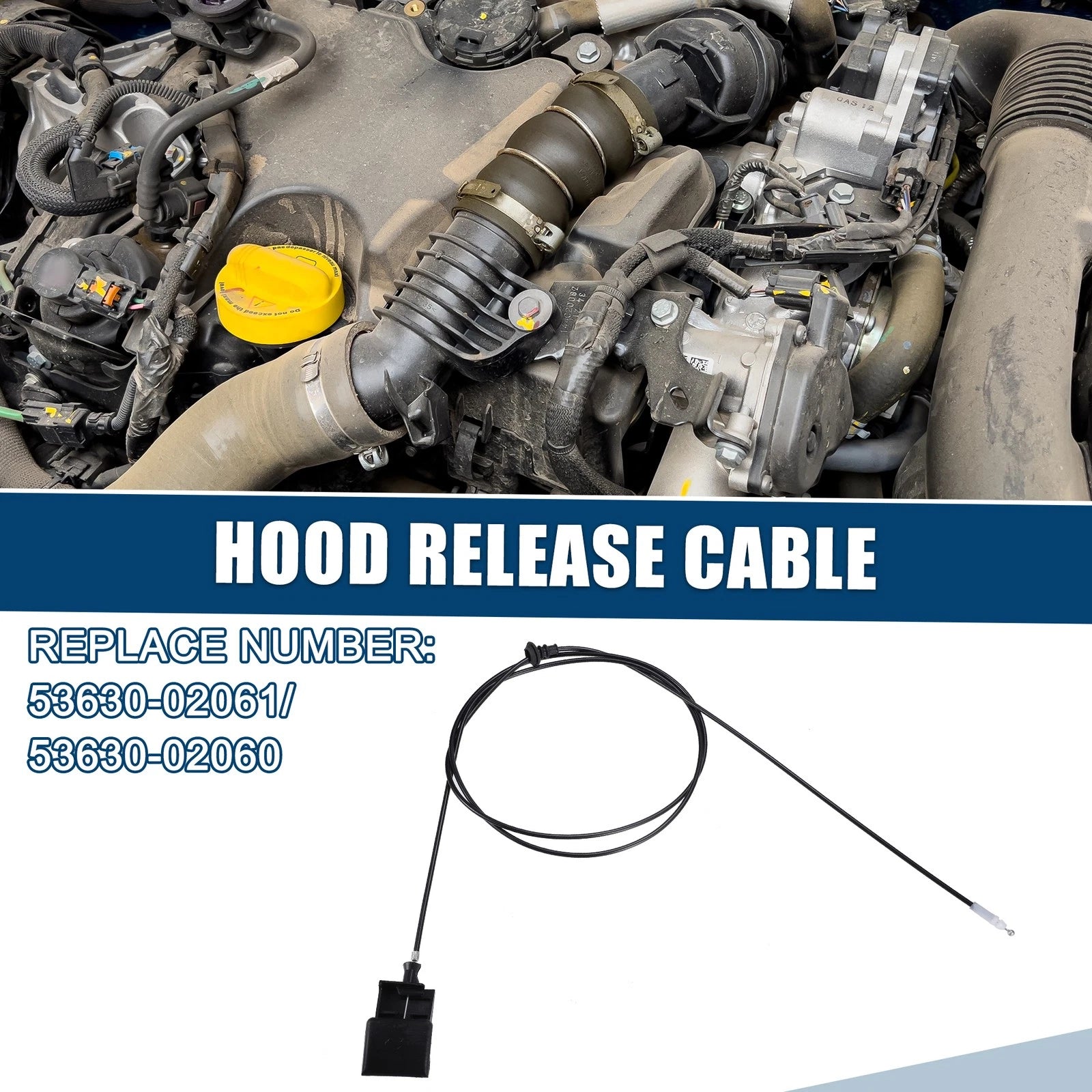 Hood Release Cable for Toyota Corolla Matrix (2003–2008) No.5363002061 Black