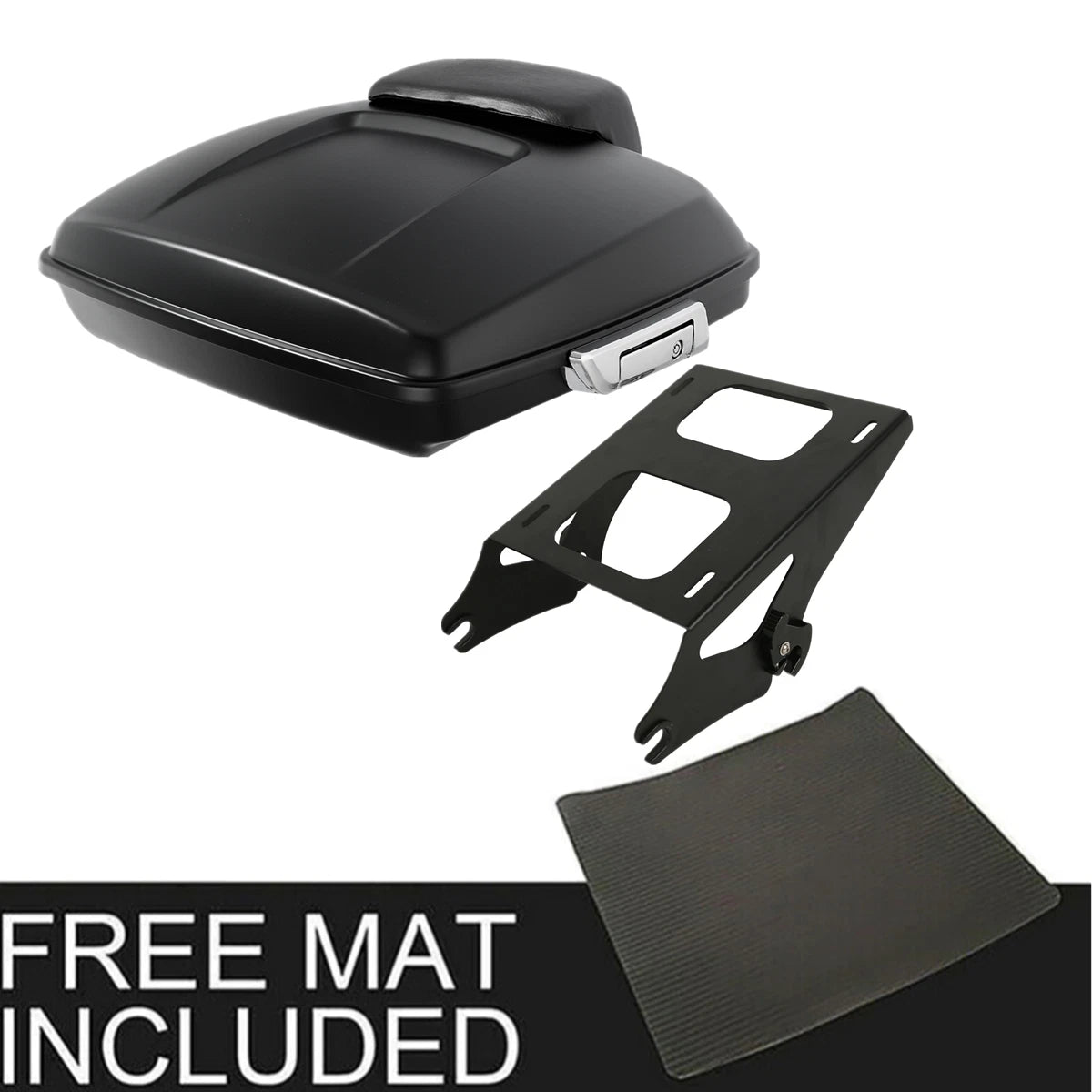 Matte Black Razor Trunk Pad Mount Rack for Harley Touring Road Glide (2014–2025)