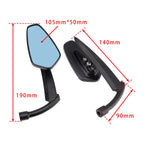 Custom Black Bladeshape Mirrors for Yamaha Chopper Raider Midnight (2006–2019)