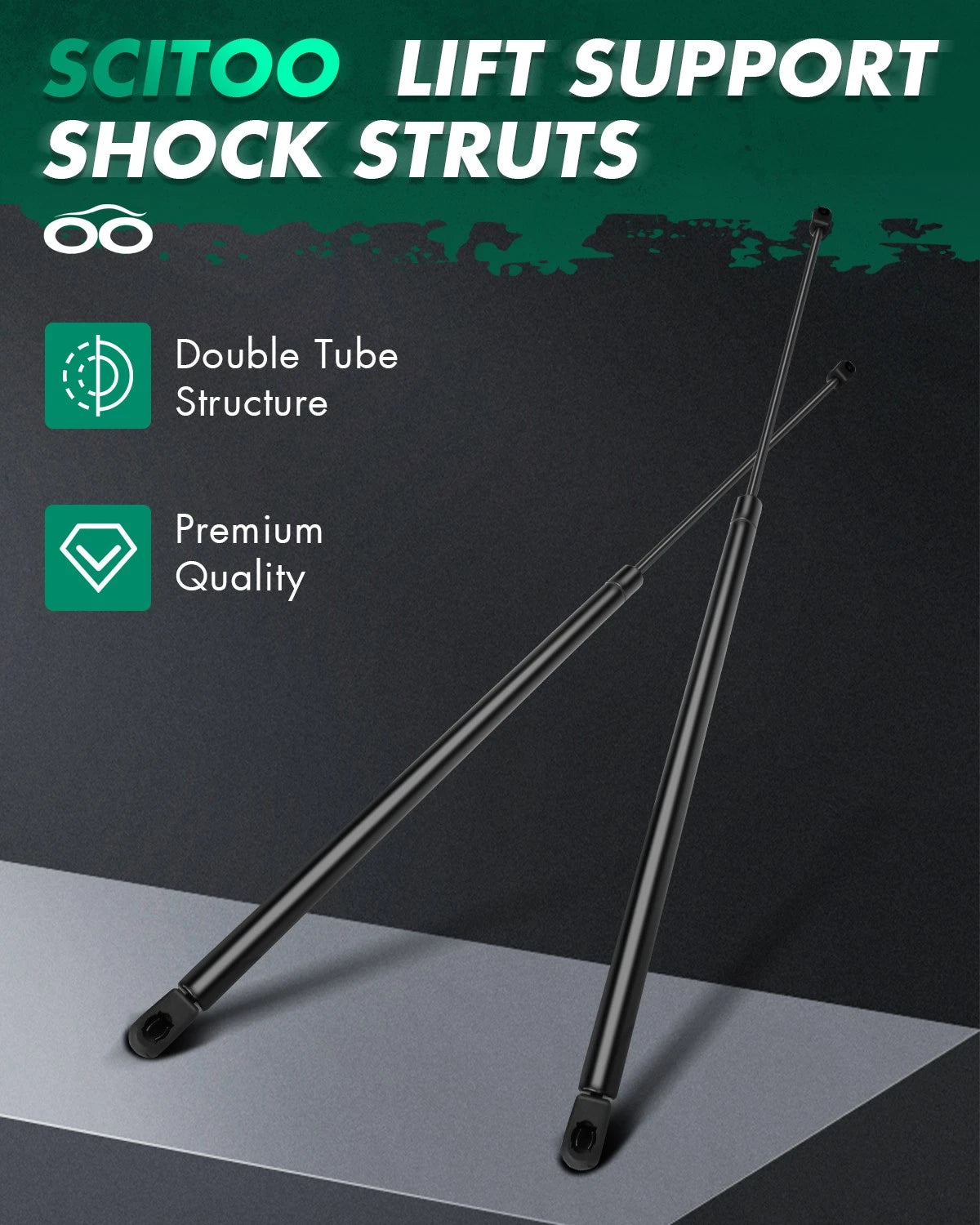2X Front Hood Lift Supports Struts for Toyota Sequoia (2008–2014)