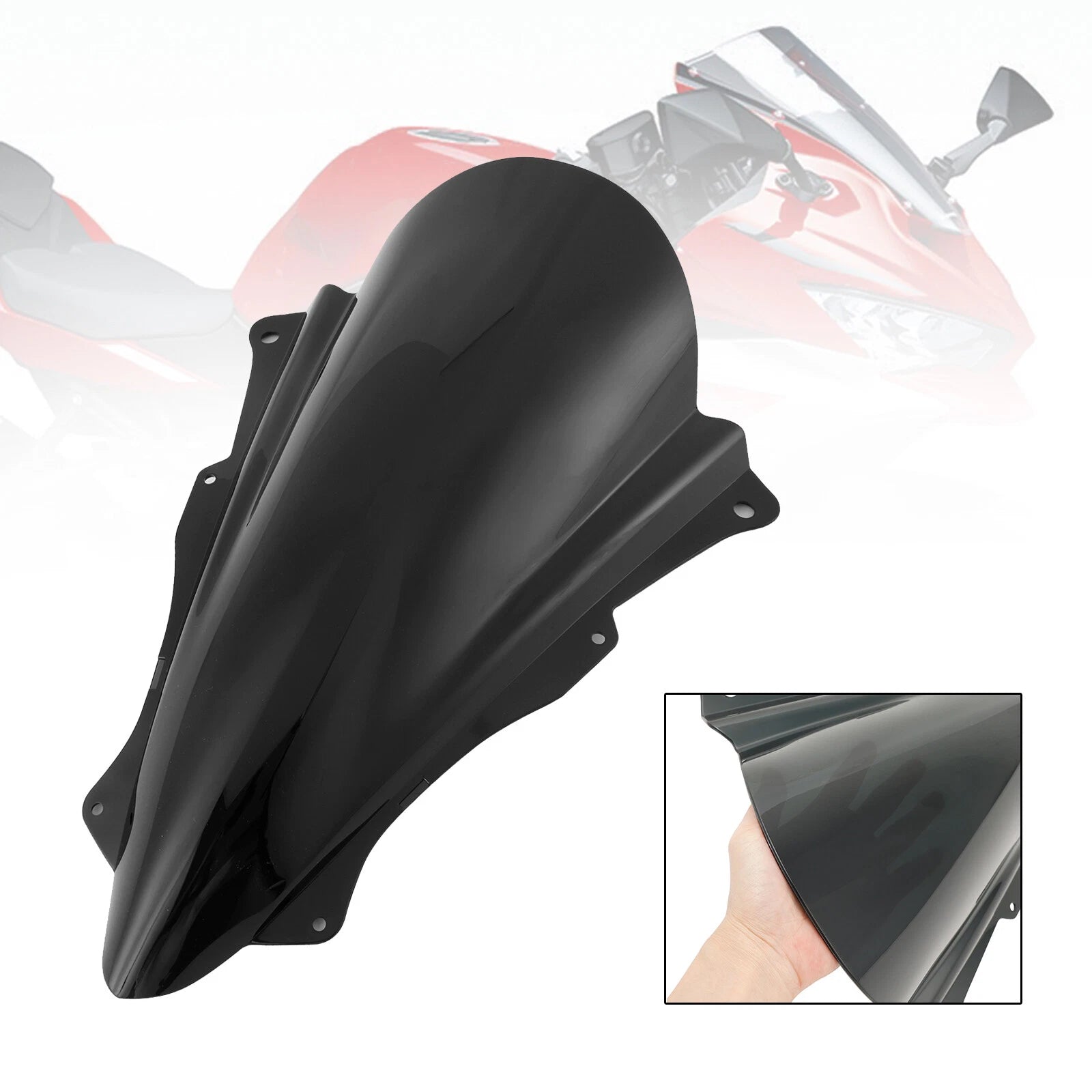 Windshield Windscreen for Kawasaki ZX-25R (2020–2023), ZX-4R/ZX-4RR (2023) - Black