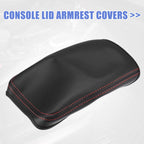 Center Console Cover Pad for Audi A4 B9 (2017–2020) Red Stitches