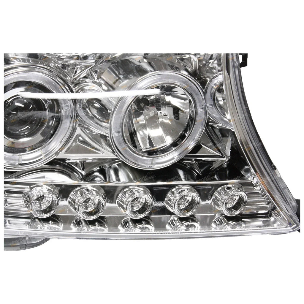 Angel-eye Projector LED Chrome Headlights for Landcruiser 200 Series(2007–2015)