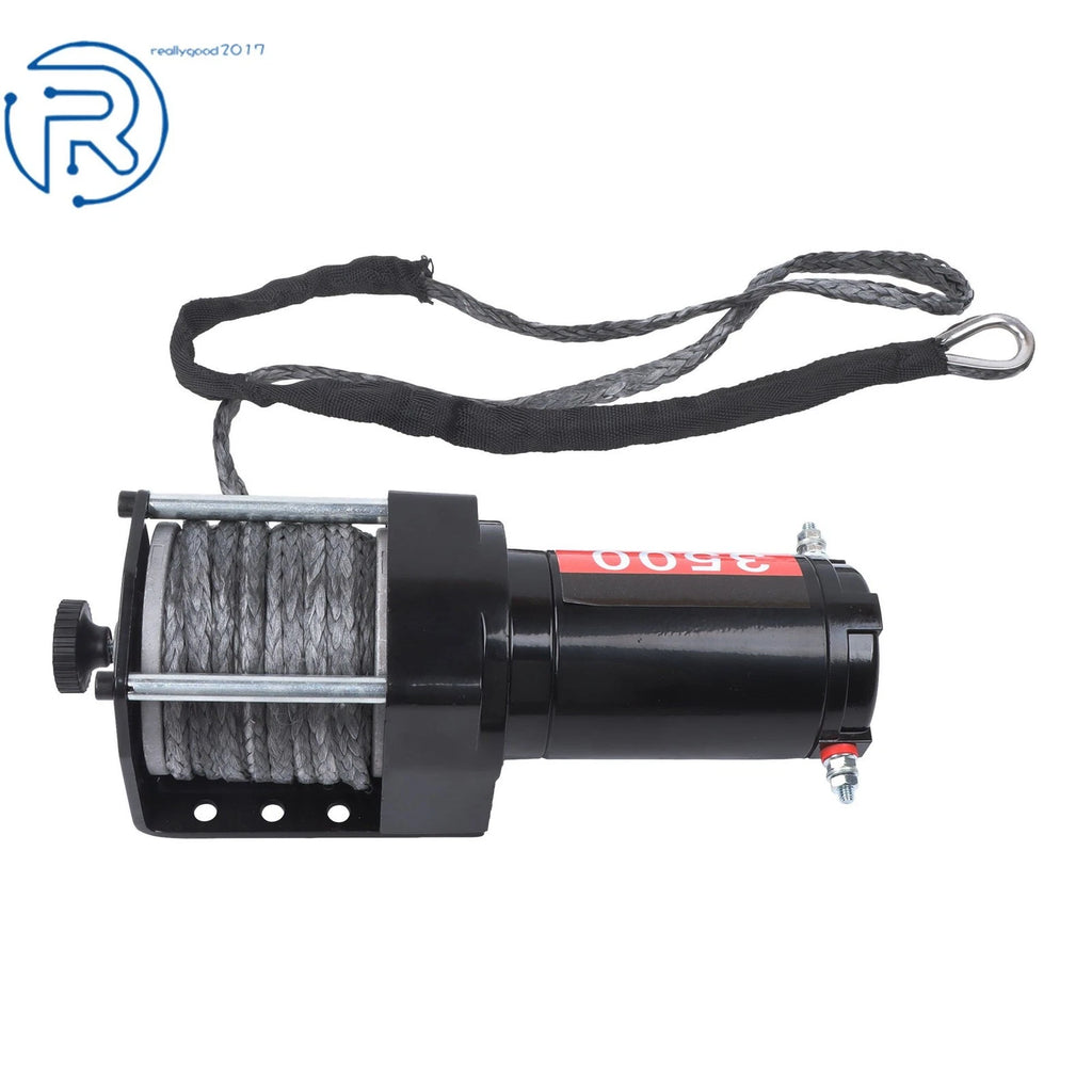 Electric Winch 3500lbs for Off-Road Vehicles (12V) - 50ft Synthetic Rope