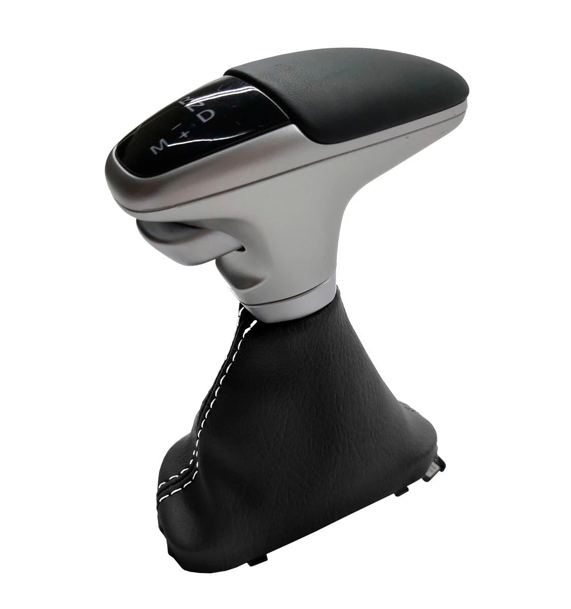 Leather Automatic Shift Boot Cover for Dodge Challenger (2015–2020) White Stitch