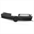 Horizontal Slats Front Hood Grille w/Badge Slot + Black Moulding for VW Golf (2010–2014)