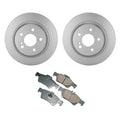 Set of 4 Hella Rear Rotors & Akebono EURO Ceramic Brake Pads for R230 SL500 (2003–2008)