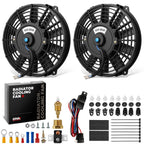 2X Slim Electric Radiator Fan Relay Kit for Universal Applications