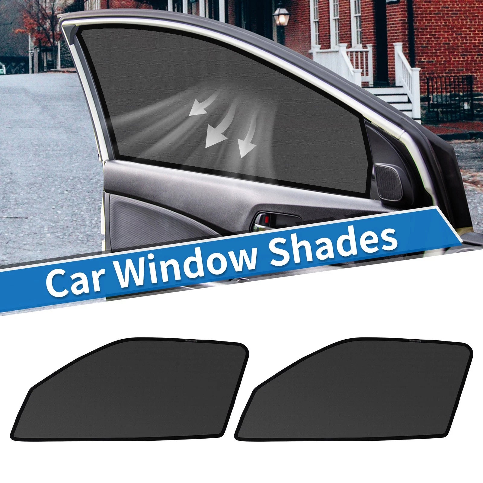 Car Window Cover for Toyota Hiace 200 Series (2005–2021) Net Black