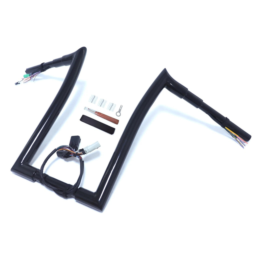 14" Prewired 32mm 1.5" Handlebar Ape Hanger for Harley Road Glide (2008–2013)
