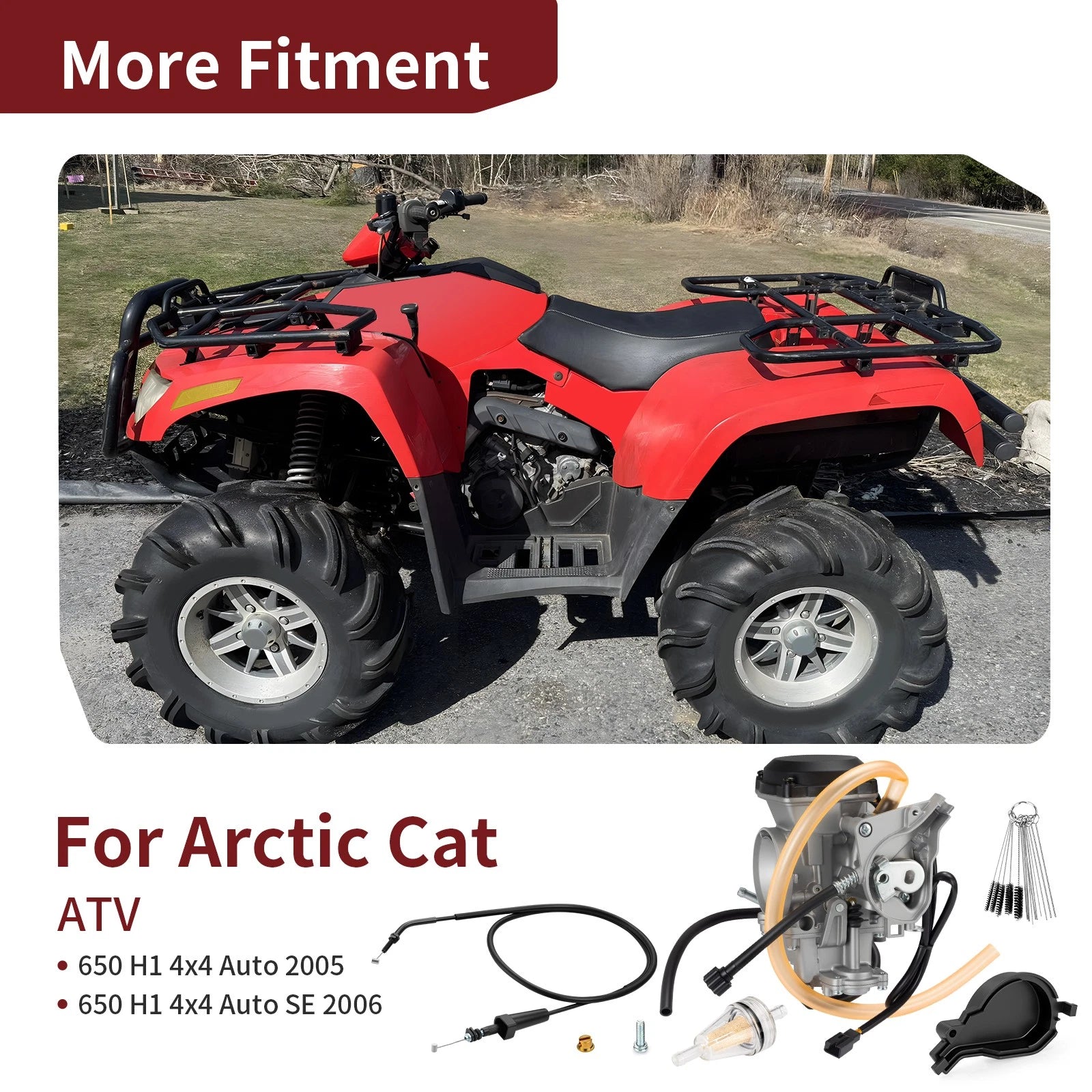 Carburetor & Throttle Cable for Arctic Cat 650 H1 4x4 Auto SE (2005–2006)