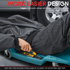 48" x 23.5" Sky Blue Ergonomic HDPE Automotive Creeper for Mechanics