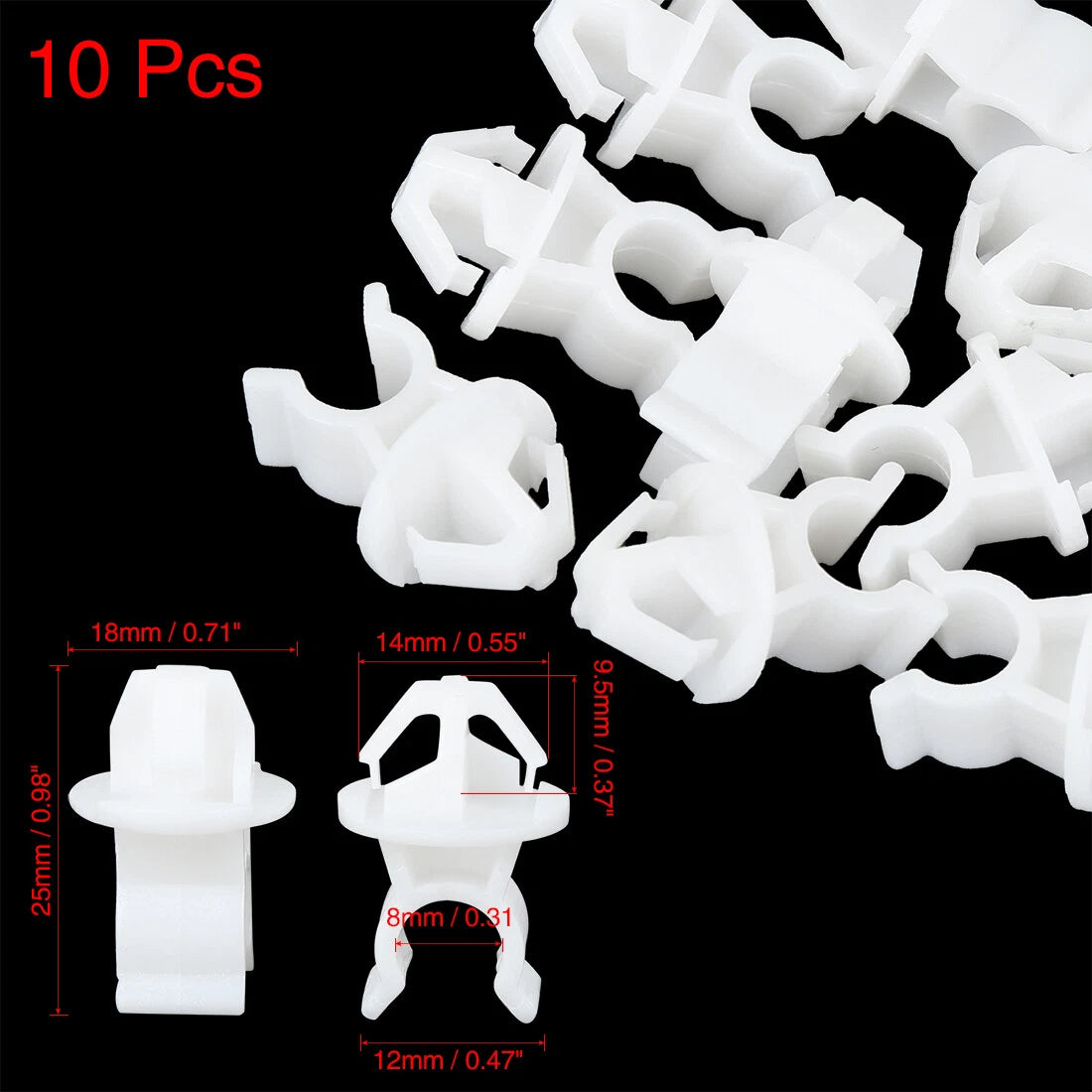 10pcs Hood Prop Rod Clip Retainer for Honda Accord CR-V Civic City 