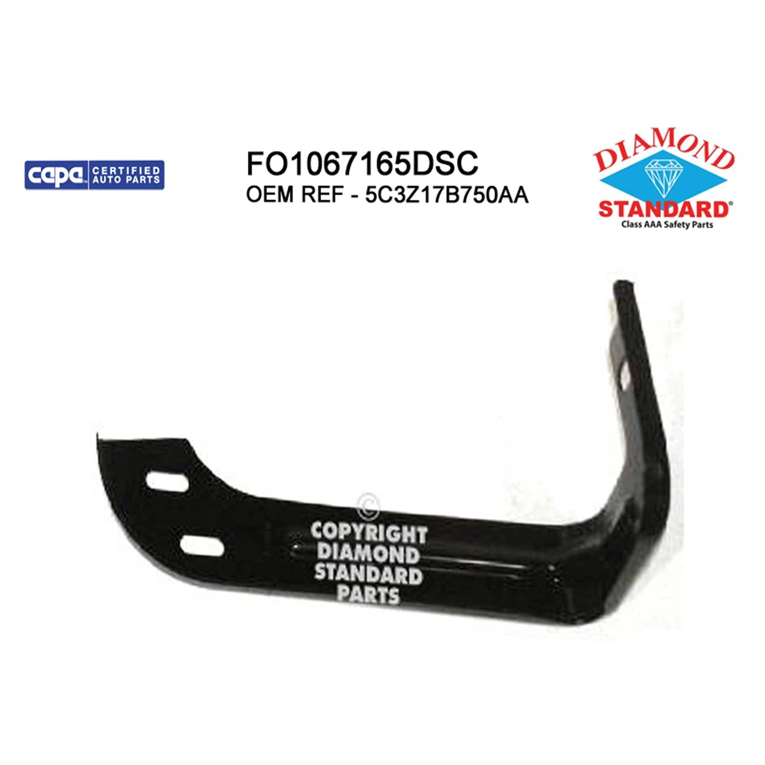 Replacement Steel Front Passenger Side Inner Bumper Mounting Bracket for