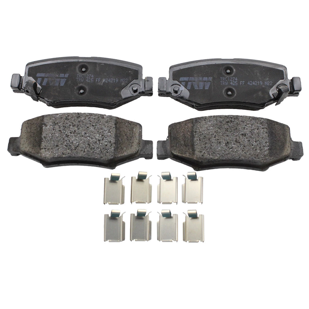 Set of 4 TRW Pro Rear Ceramic Brake Pads for Dodge Nitro Jeep Liberty Wrangler JK (2007–2018)