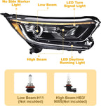 Passenger Side Halogen Headlight for Honda CR-V (2017–2022) w/LED DRL