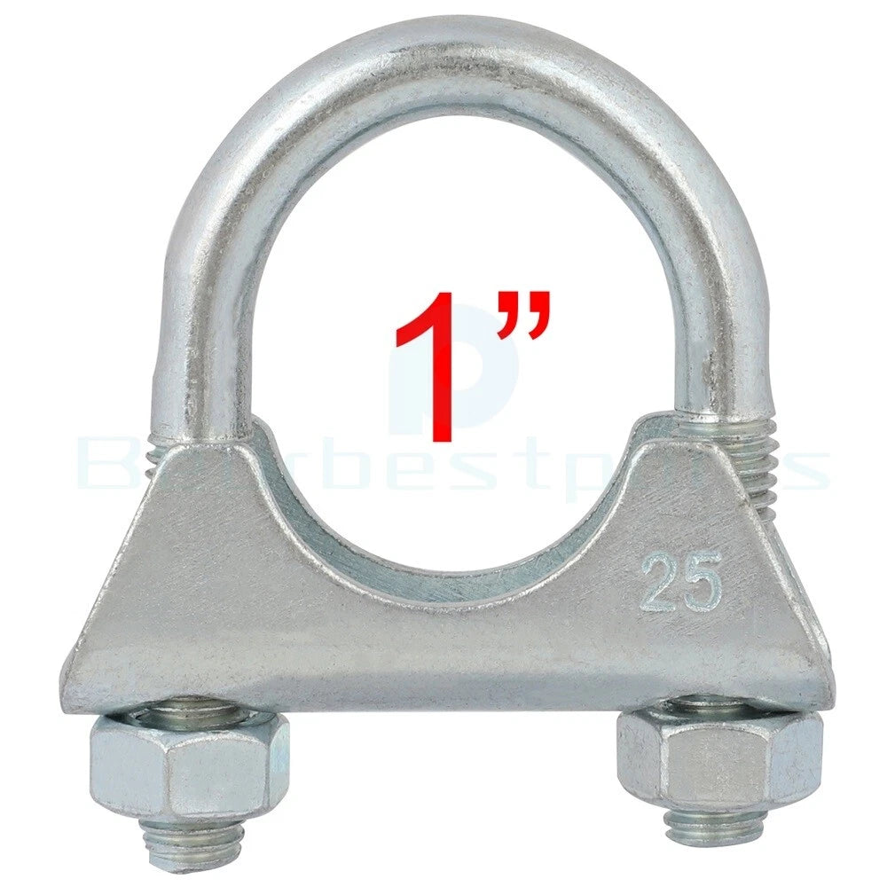 1" U-Bolt Uclamp Muffler Saddle Exhaust Pipe Clamp for Universal