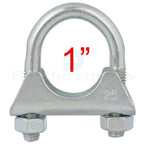 1" U-Bolt Uclamp Muffler Saddle Exhaust Pipe Clamp for Universal