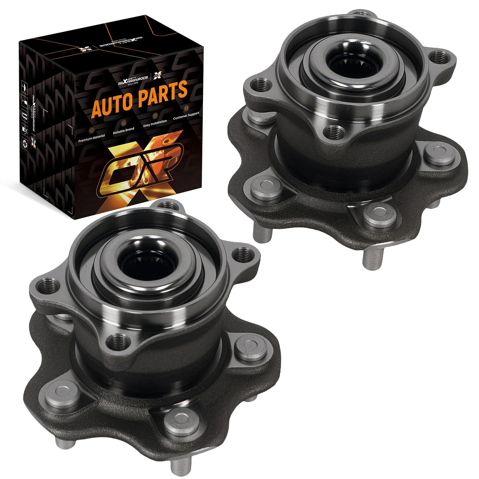 2pc Rear Wheel Bearing Hub for Nissan Juke AWD (2011–2017) Rogue (2008–2020) HA480564