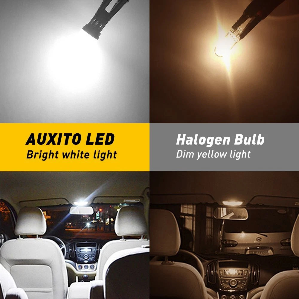 Set of 4 T10 194 168 LED License Plate Interior Light Bulbs for Vehicles