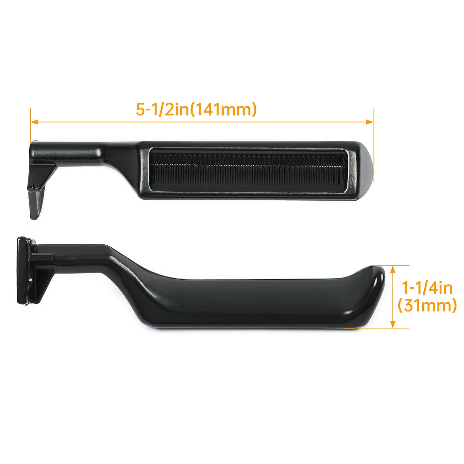 Set of 2 Black Metal Interior Door Handles for Ford F150 F250 F350 Bronco (1987–1996)