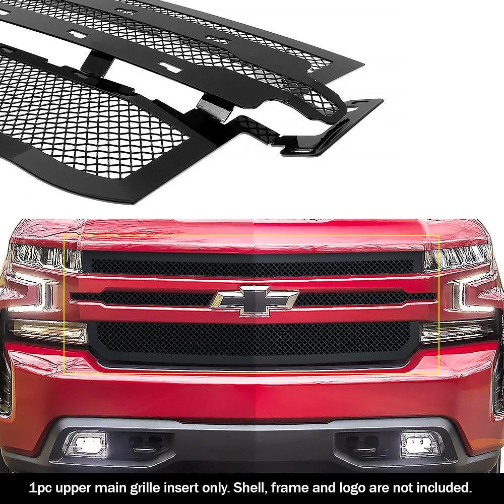 Stainless Black Mesh Grille for Chevy Silverado 1500 (2019-2022)