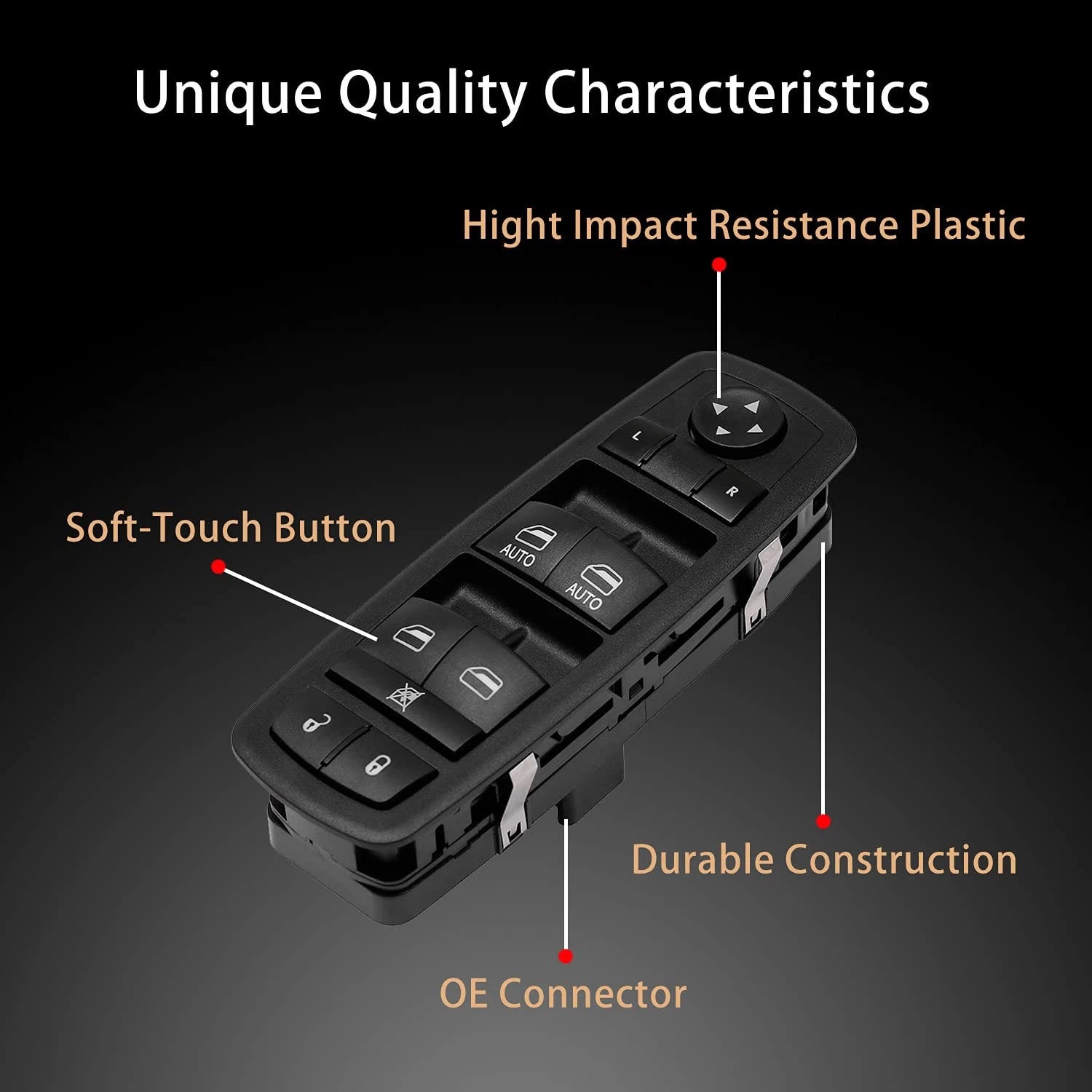 Master Power Window Switch for Dodge Grand Caravan Chrysler Town & Country (2012–2017)