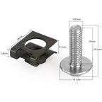 10x Aluminum M6x20mm Screen Bolts & Spring C Clips for Honda Motorcycle