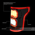 3D LED Tail Brake Light Stop Lamp for Ford F150 (2015–2017) - Smoke