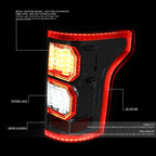 3D LED Tail Brake Light Stop Lamp for Ford F150 (2015–2017) - Smoke
