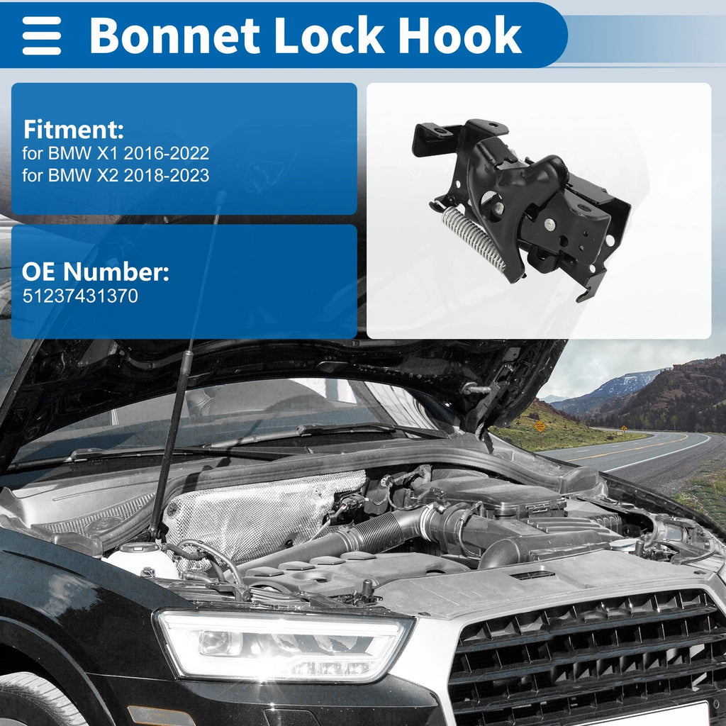 Hood Latch Assembly for BMW X1 (2013–2023) No. 51237431370