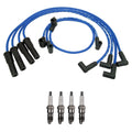 NGK 8mm Wire Set & Denso Spark Plug Kit for Capri Mustang L4
