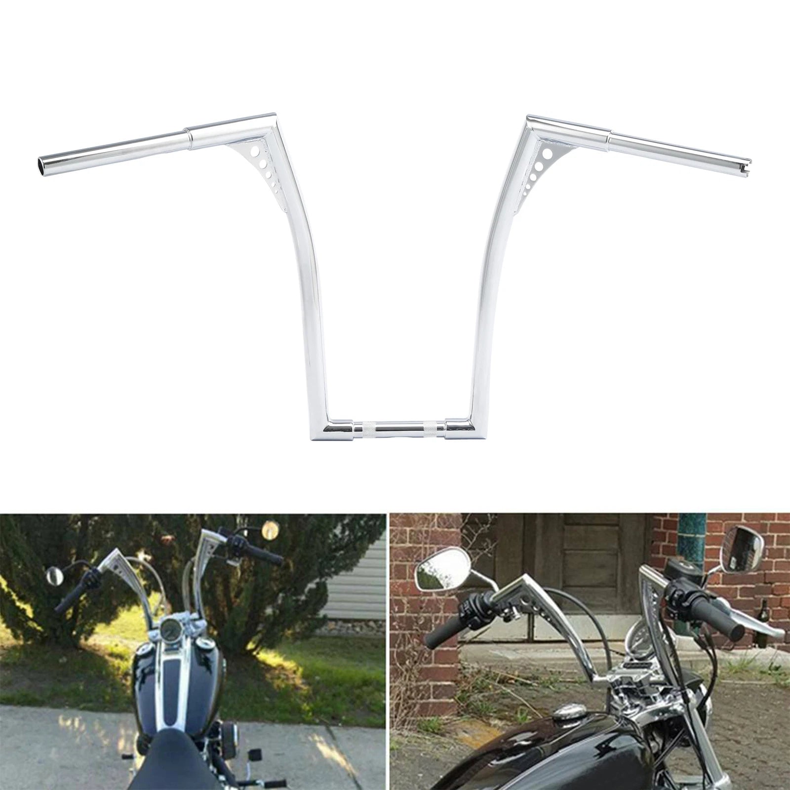 20" Fat 1-1/4" Rise Handlebar for Harley Davidson FLST FXST Dyna Touring