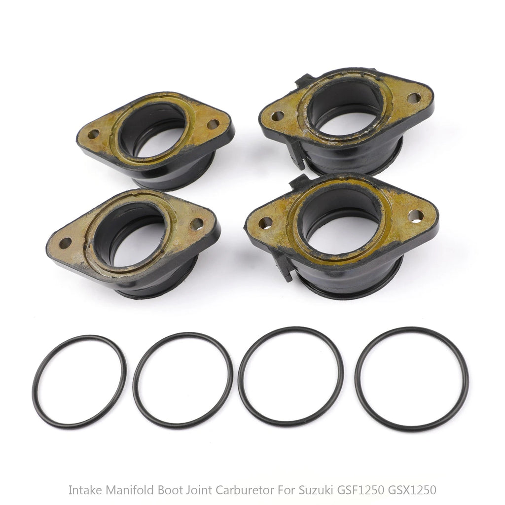 Set of 4 Carburetor Intake Manifold Boots for Suzuki GSF1250 Bandit (2007–2012)
