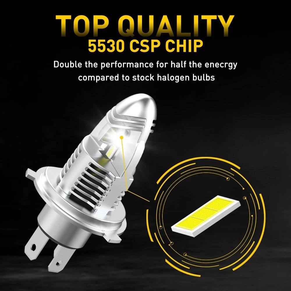 2X 9003 H4 LED Headlight Bulbs Kit 60W 20000LM Hi/Lo Beam for