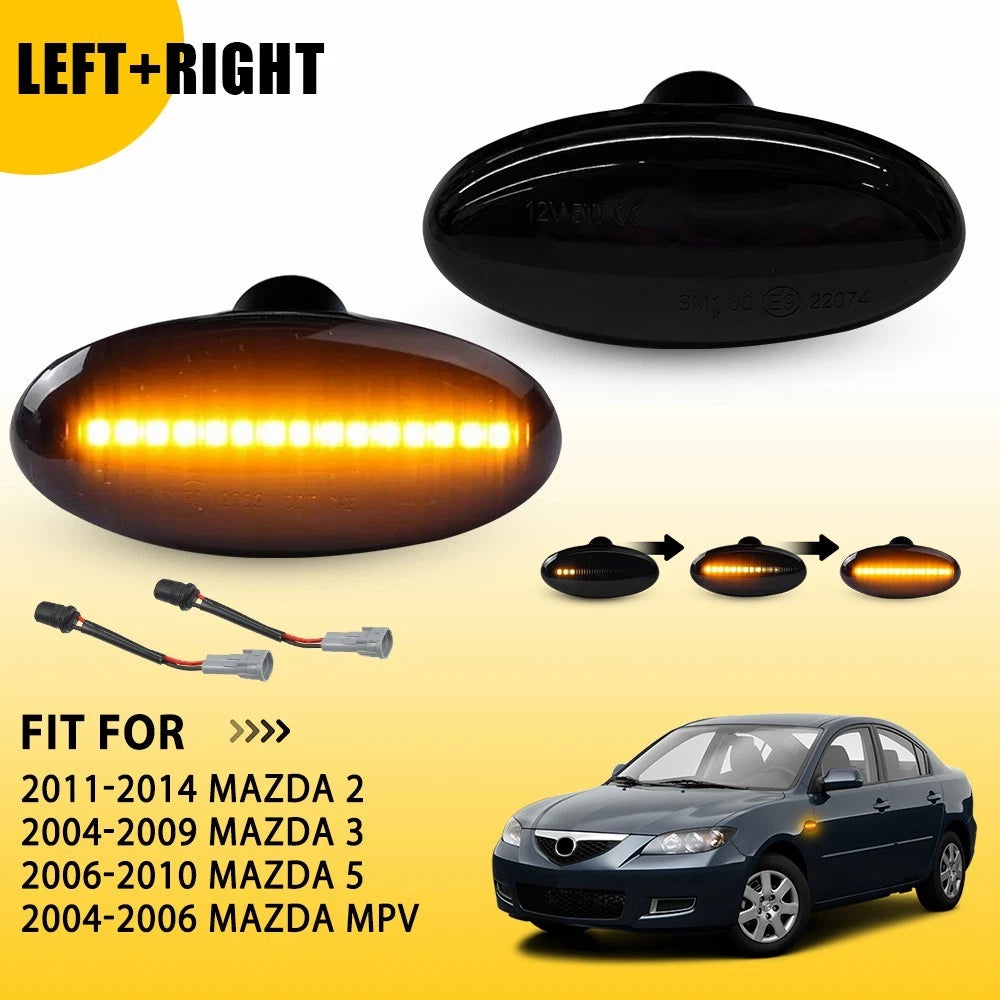 LED Side Marker Turn Signal Lights for Mazda 3 (2004–2009)