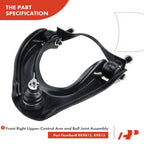 2X Front Upper Control Arm with Ball Joint for Honda Civic (1988-1991)