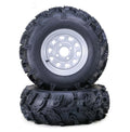 Set of 2 WANDA ATV Tires 26x12-12 Super Mud on 4-110 PCD Silver Wheel