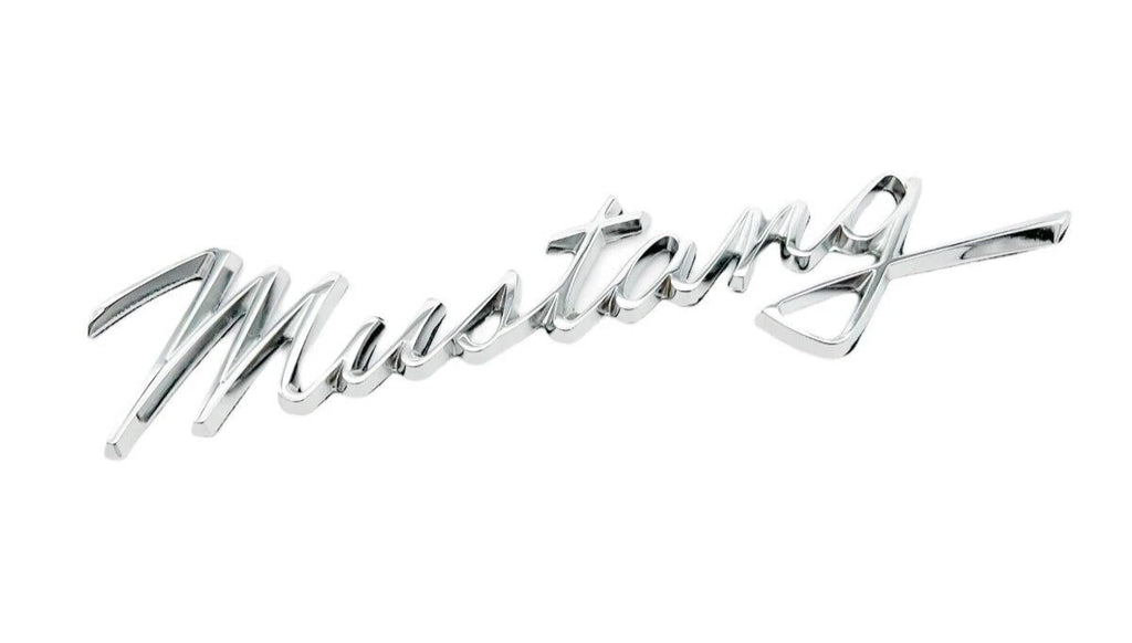 Chrome Fender Side Script Emblem Replacement for Ford Mustang (1965–1966)