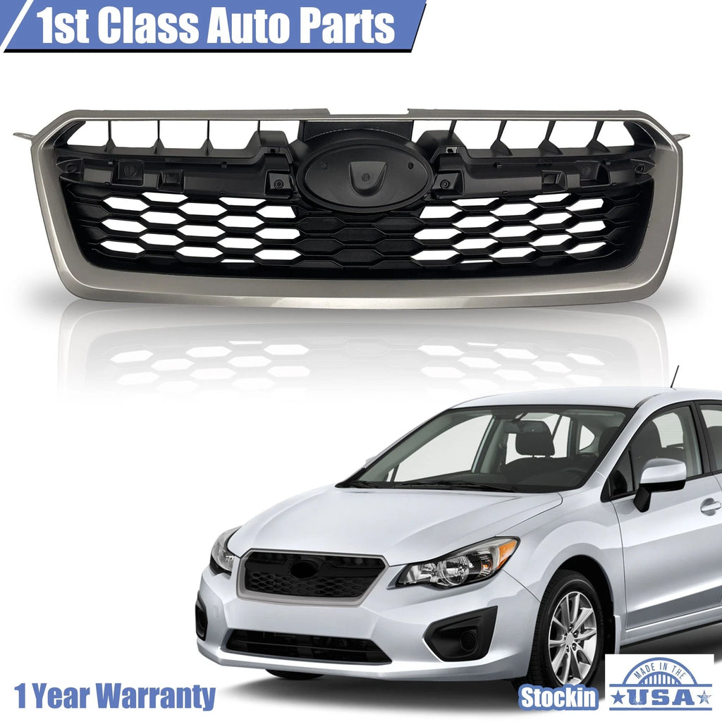 Grille for Subaru Impreza (2012–2014) Silver Shell Black Insert