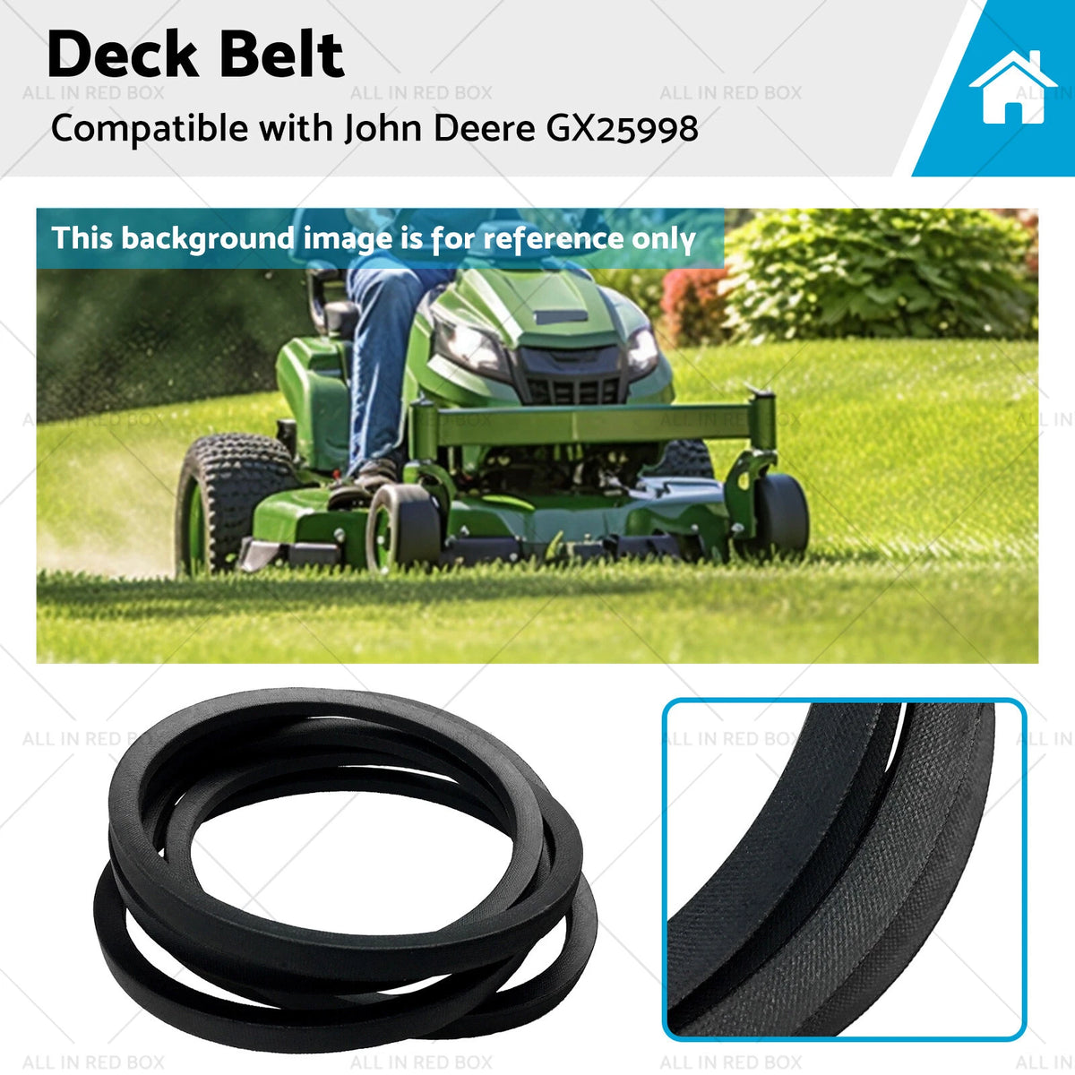 Deck Belt for John Deere Z525E, Z535M, Z535R, Z540M, Z540R (GX25998) 48" 54"