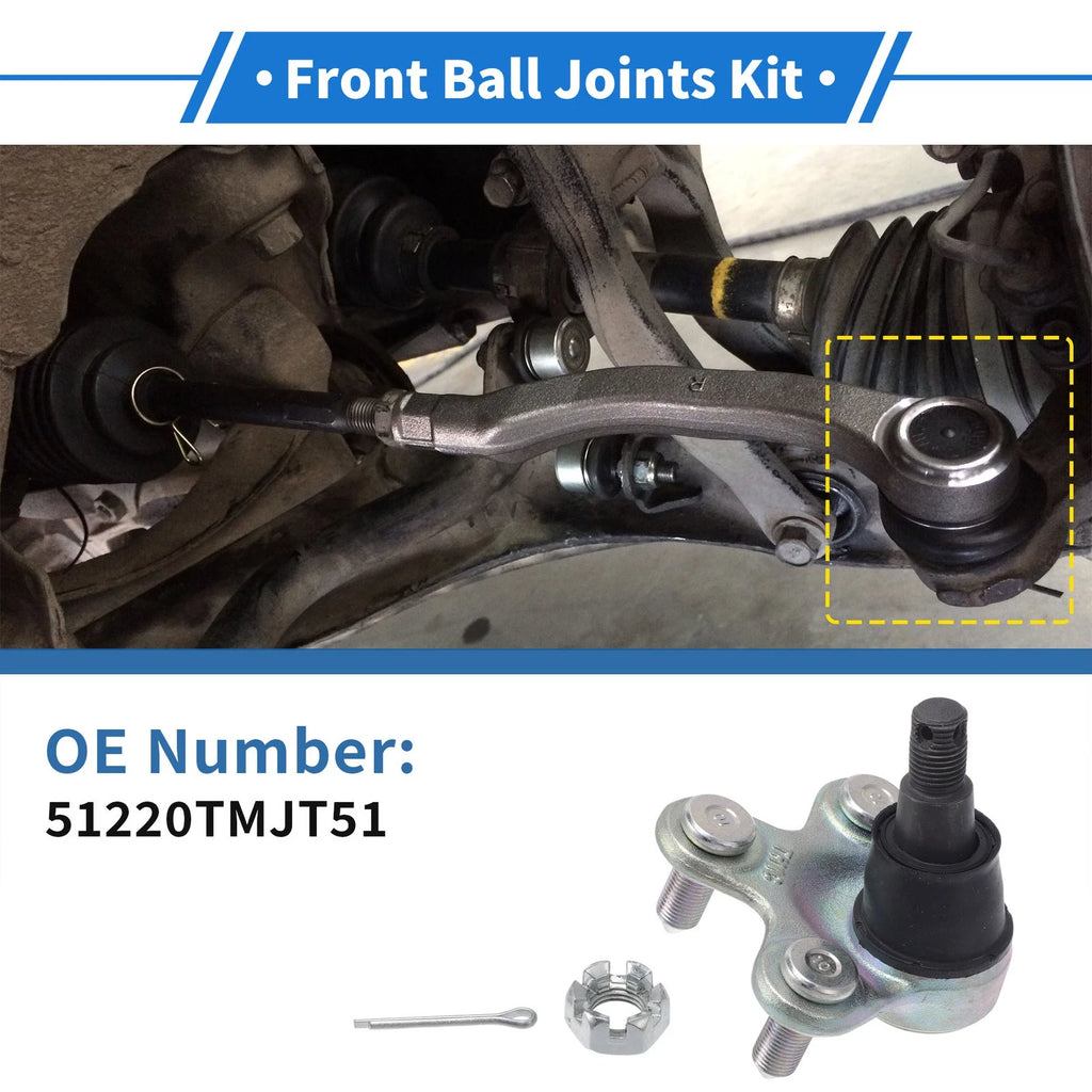 2 Pc Front Lower Ball Joints for Honda CR-V (2017–2022) No. 51220TMJT51