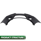 Front Bumper Cover with Fog Light Holes for Hyundai Tiburon (2005–2006)