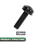 12pcs Windshield Frame Hinge Torx Screws for Jeep Wrangler JK
