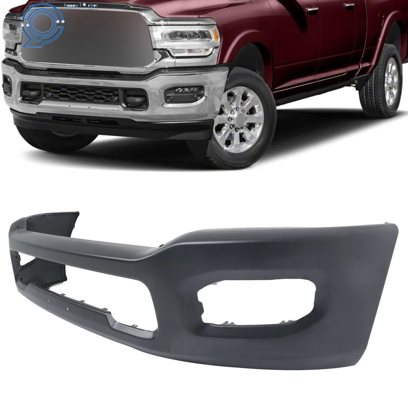 Split Steel Black Front Bumper for RAM 2500 3500 (2019–2024) CH1002409