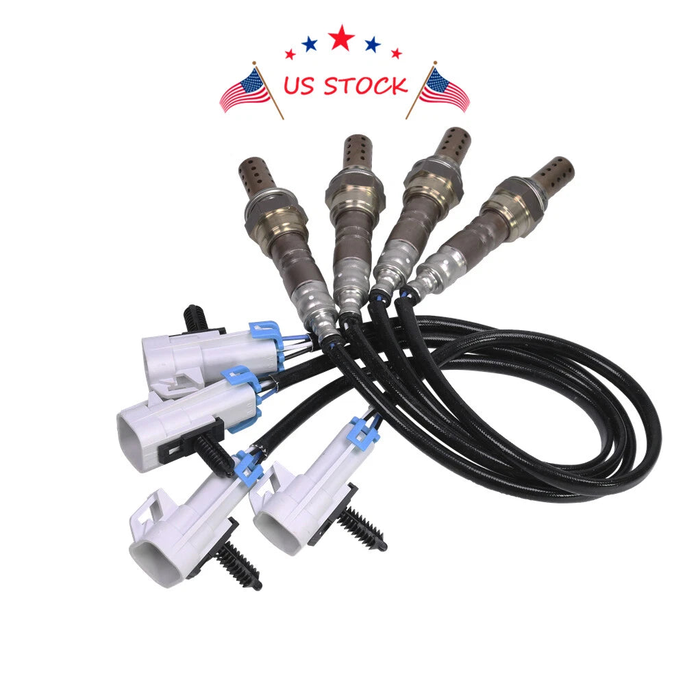 Set of 4 Oxygen Sensors for GMC Chevrolet Silverado 1500 Tahoe Avalanche (2007–2013)